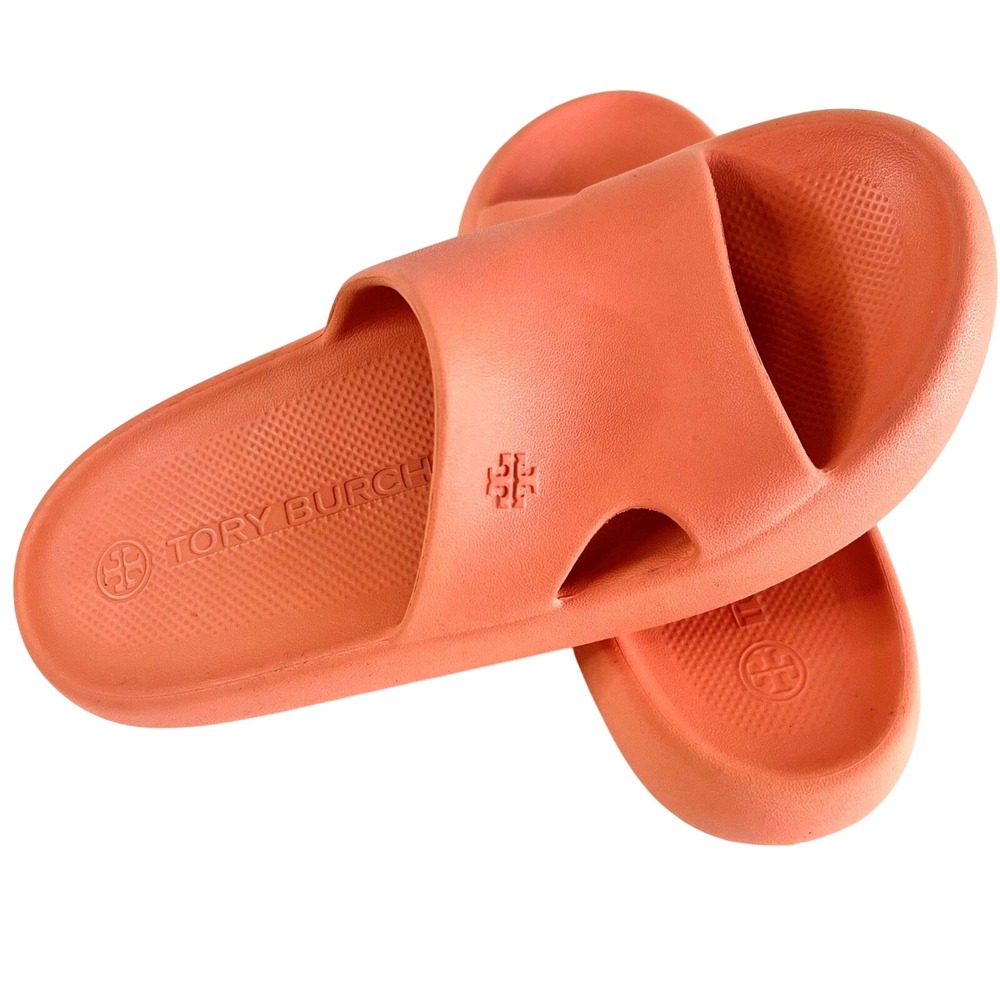 Tory Burch Womens Bubble Slide Sandals Coral Peach EVA Pool Beach Size‎ 7